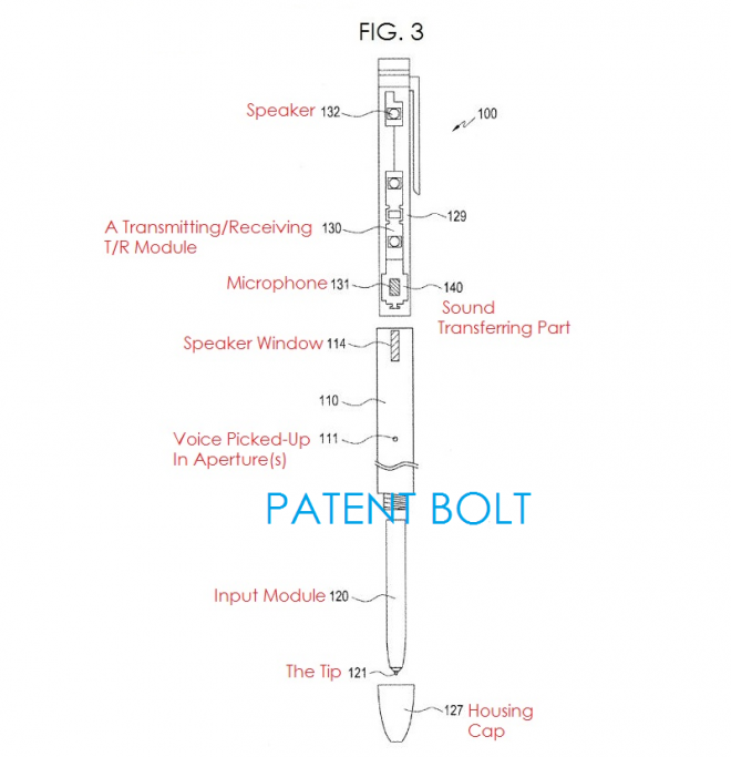 Samsung S Pen - Патентное изображение
